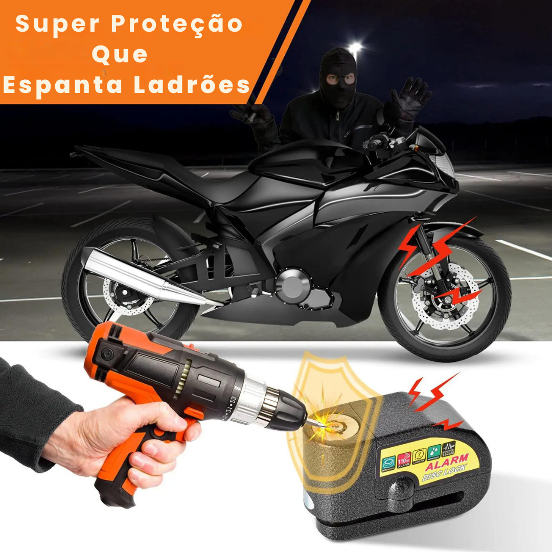 LockSafe®️ - Tranca Anti-Furto com Alarme para motos e bikes - Cappolo