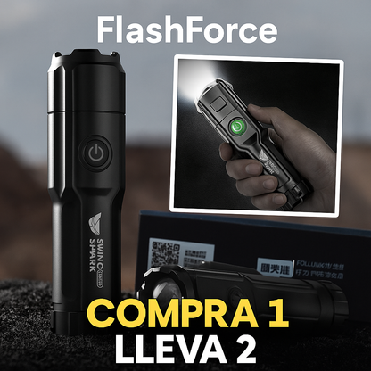 FlashForce® – Linterna súper potente de 10.000 lúmenes